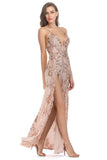 Sangle Spaghetti Noire Col V Profond Robe de soirée Longue