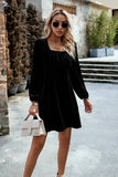 Black Velvet Une ligne Robe de fête de Noël avec plissée