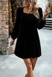 Black Velvet Une ligne Robe de fête de Noël avec plissée