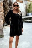 Black Velvet Une ligne Robe de fête de Noël avec plissée