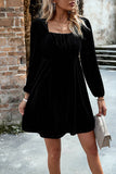 Black Velvet Une ligne Robe de fête de Noël avec plissée