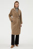 Charger l&#39;image dans la galerie, Manteau long en laine simple et mince noir avec double boutonnage