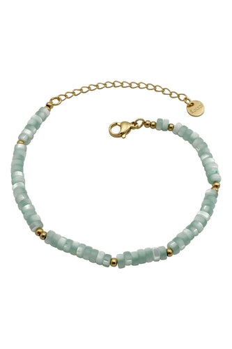 Bracelet en perles Boho Simple vert clair