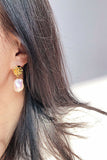 Boucles d’oreilles en forme de perle Rose