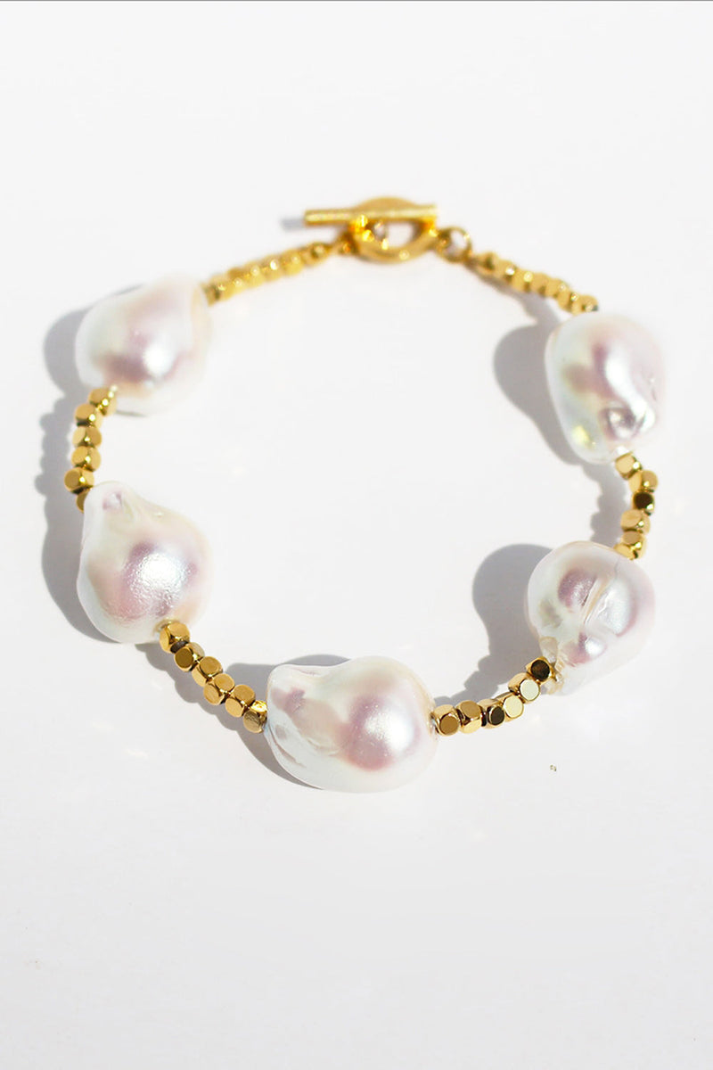 Charger l&#39;image dans la galerie, Bracelet en or perle en forme