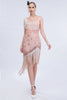 Charger l&#39;image dans la galerie, Fard à joues scintillant paillettes asymétriques frangées robe des années 20 avec accessoires ensemble