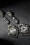 strass vert foncé boucles d’oreilles