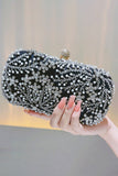 Strass noir scintillant perlé Party Clutch