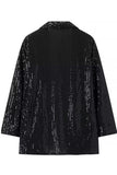 Noir scintillant Sequin 2 pièces Femmes Costumes
