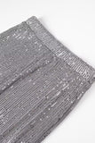 Noir scintillant Sequin 2 pièces Femmes Costumes