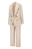 Charger l&#39;image dans la galerie, Grand revers Double Boutonnage Blazer Casual Pantalon Droit Costume