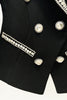 Charger l&#39;image dans la galerie, Blazer à la mode en perles de diamant à double boutonnage pour femmes minces