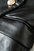 Charger l&#39;image dans la galerie, Blazer noir à double boutonnage en PU pour femmes