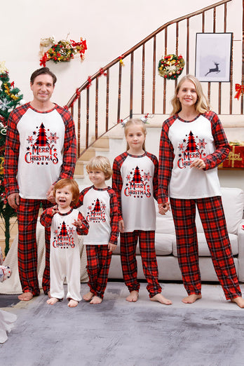 Ensembles de pyjamas de Noël familiaux assortis à carreaux