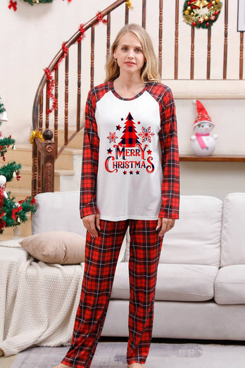 Ensembles de pyjamas de Noël familiaux assortis à carreaux