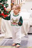 Famille à carreaux verts Joyeux ensembles de pyjama de Noël