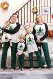 Famille à carreaux verts Joyeux ensembles de pyjama de Noël