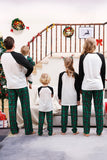 Famille à carreaux verts Joyeux ensembles de pyjama de Noël