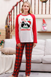 Ensembles de pyjama de Noël joyeux à carreaux rouges