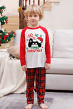 Ensembles de pyjama de Noël joyeux à carreaux rouges