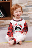 Ensembles de pyjama de Noël joyeux à carreaux rouges