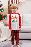 Ensembles de pyjama de Noël joyeux à carreaux rouges