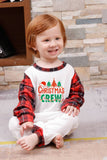 Ensembles de pyjama de Noël joyeux à carreaux rouges