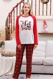 Ensembles de pyjama de Noël joyeux à carreaux rouges
