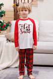Ensembles de pyjama de Noël joyeux à carreaux rouges