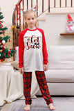 Ensembles de pyjama de Noël joyeux à carreaux rouges