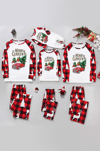 Pyjama de Noël familial imprimé à carreaux