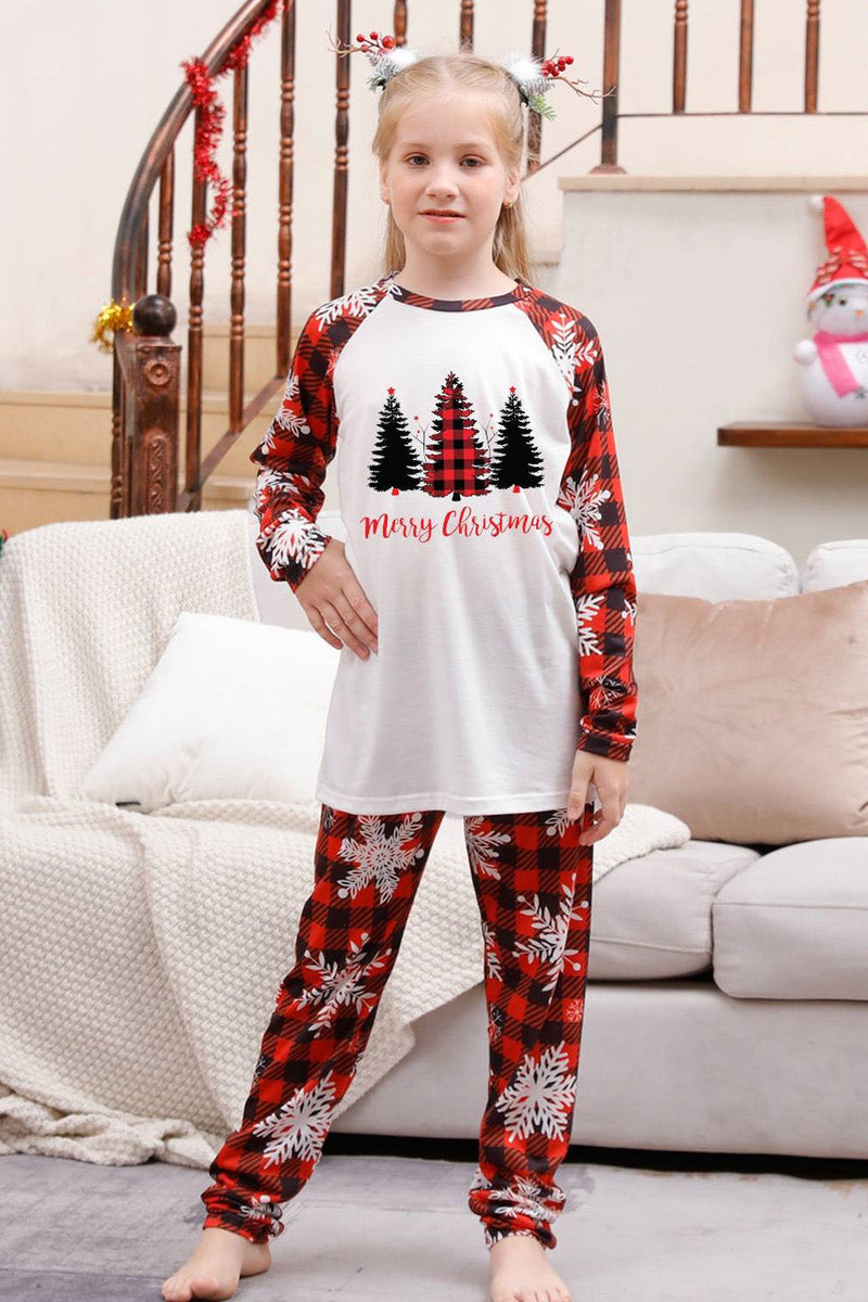 Charger l&#39;image dans la galerie, Pyjama de Noël familial assorti à carreaux avec flocon de neige