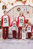Charger l&#39;image dans la galerie, Imprimé rouge Noël Famille Matching Ensembles de pyjama avec plaid