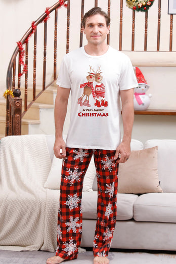 Pyjama de Noël familial assorti avec carreau rouge
