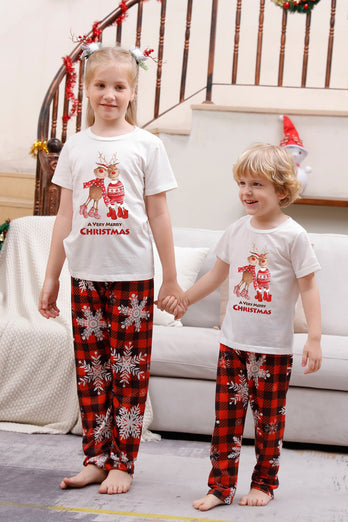 Pyjama de Noël familial assorti avec carreau rouge