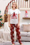 Pyjama de Noël familial assorti avec carreau rouge