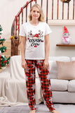 Pyjama de Noël familial assorti avec carreau rouge