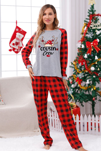 Imprimer un pyjama de Noël familial avec carreau rouge