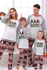 Charger l&#39;image dans la galerie, Imprimé gris manches longues assorti Pajamas de Noël de famille