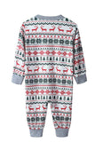 Pyjama assorti famille de Noël Pyjama à motif gris