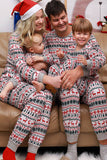 Pyjama assorti famille de Noël Pyjama à motif gris