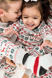 Pyjama assorti famille de Noël Pyjama à motif gris