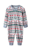 Pyjama assorti famille de Noël Pyjama à motif gris