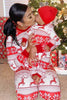 Charger l&#39;image dans la galerie, Flocon de neige rouge et cerf motif Noël Fmaily assorti pyjama ensemble