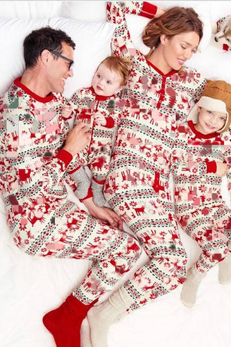 Red Deer motif Noël famille pyjama assorti ensemble