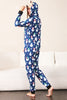 Charger l&#39;image dans la galerie, Bonhomme de neige imprimé bleu famille assorti Noël une pièce pyjama