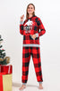 Charger l&#39;image dans la galerie, Ensemble de pyjamas imprimé ours grille rouge de la famille de Noël