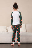 Ensemble pyjama familial de Noël cerf vert foncé