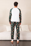 Ensemble pyjama familial de Noël cerf vert foncé