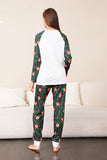 Ensemble pyjama familial de Noël cerf vert foncé